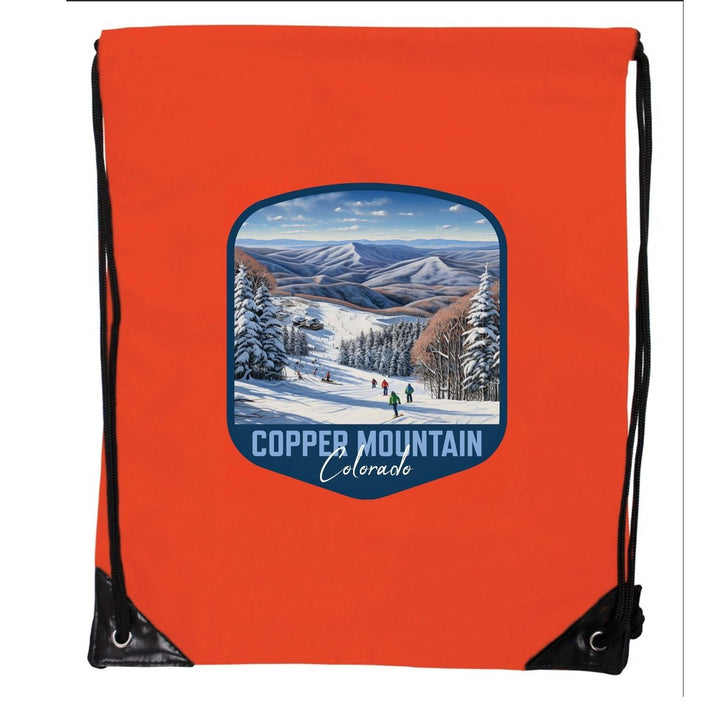 Copper Mountain B Souvenir Cinch Bag with Drawstring Backpack Image 1