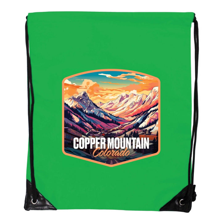 Copper Mountain A Souvenir Cinch Bag with Drawstring Backpack Image 3