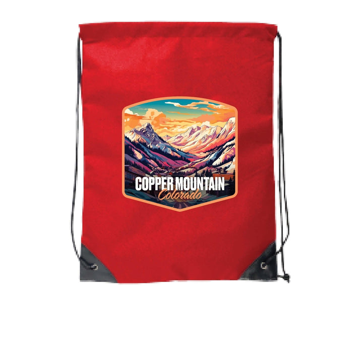 Copper Mountain A Souvenir Cinch Bag with Drawstring Backpack Image 4