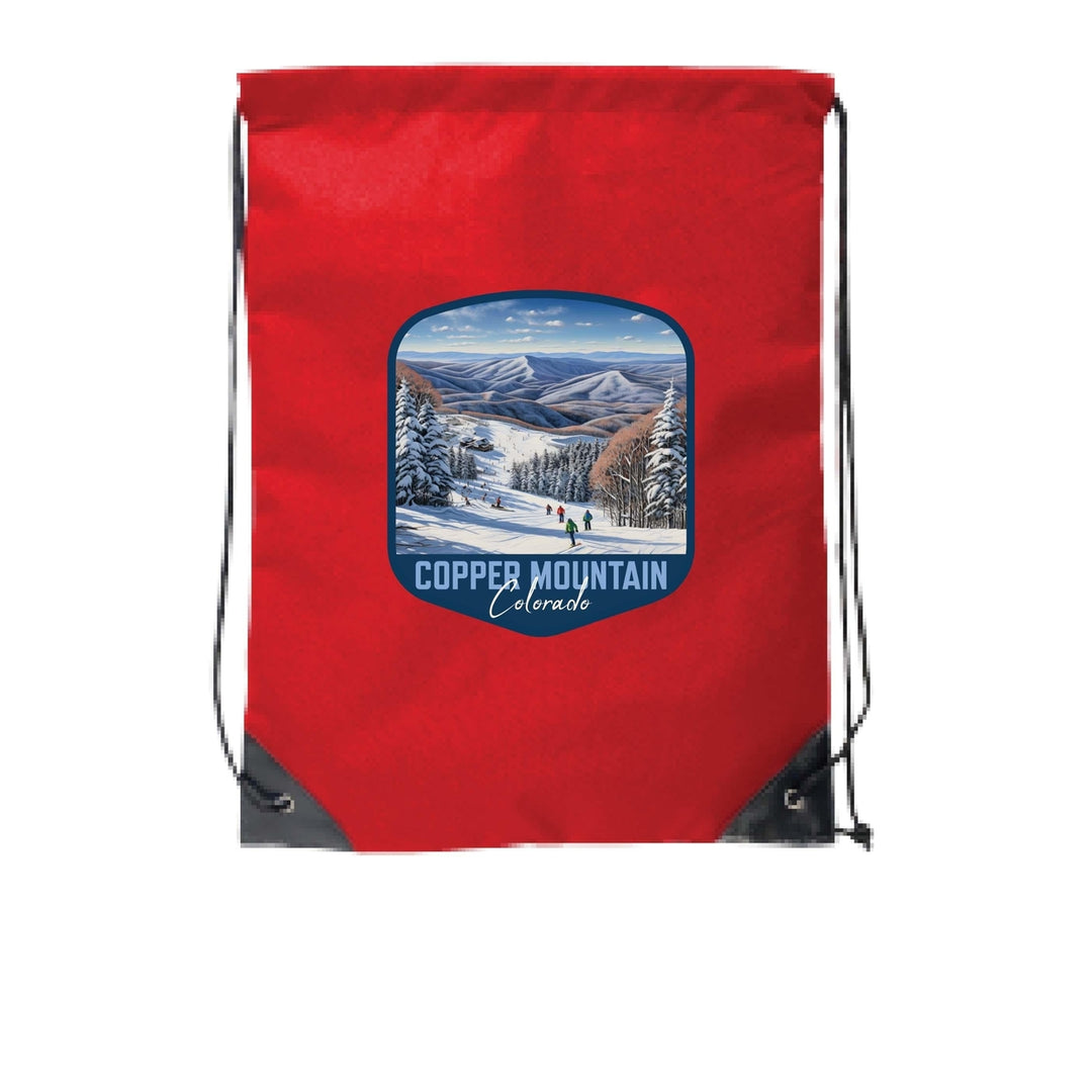 Copper Mountain B Souvenir Cinch Bag with Drawstring Backpack Image 3