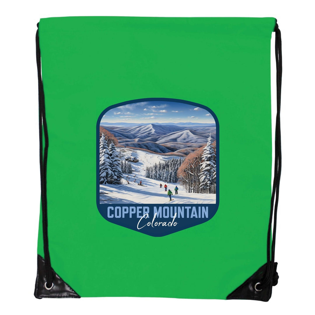 Copper Mountain B Souvenir Cinch Bag with Drawstring Backpack Image 4