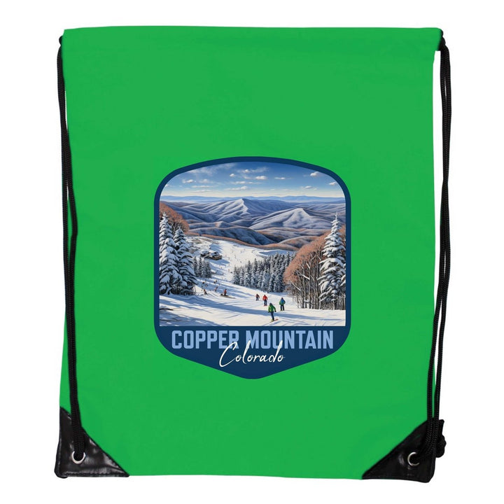 Copper Mountain B Souvenir Cinch Bag with Drawstring Backpack Image 1