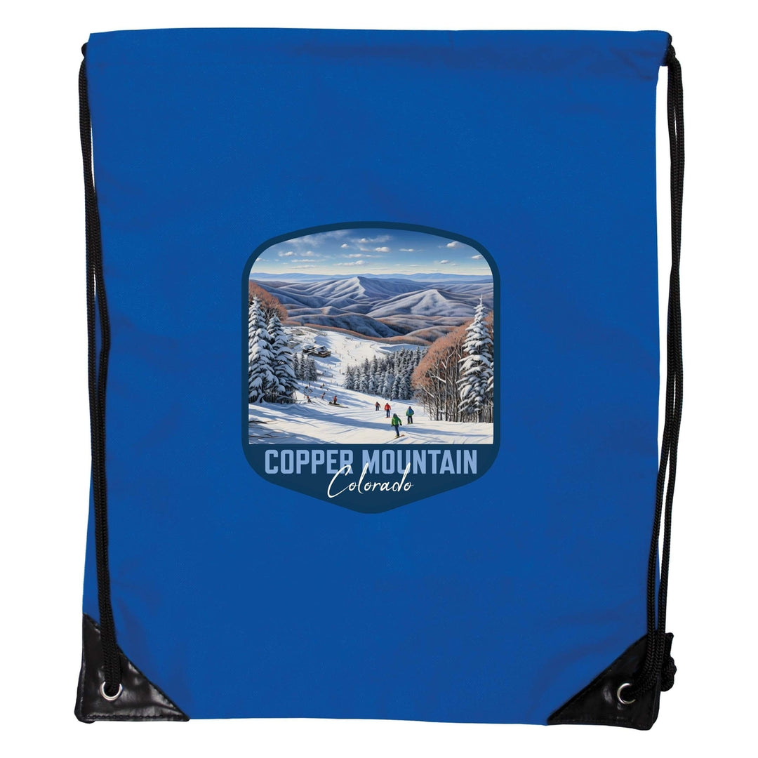 Copper Mountain B Souvenir Cinch Bag with Drawstring Backpack Image 6