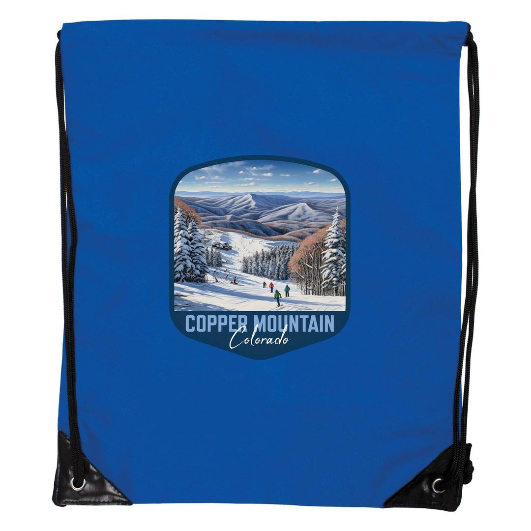 Copper Mountain B Souvenir Cinch Bag with Drawstring Backpack Image 1