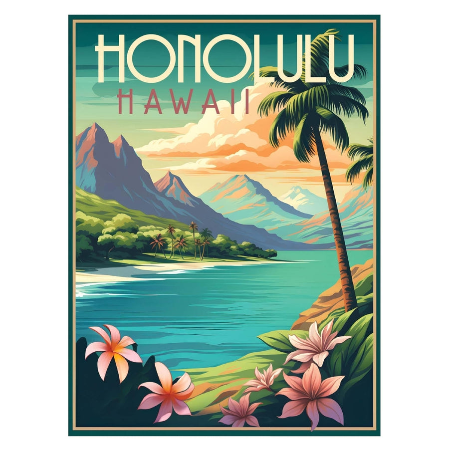 Honolulu Hawaii C Souvenir Memories Durable Vinyl Decal Sticker Image 1