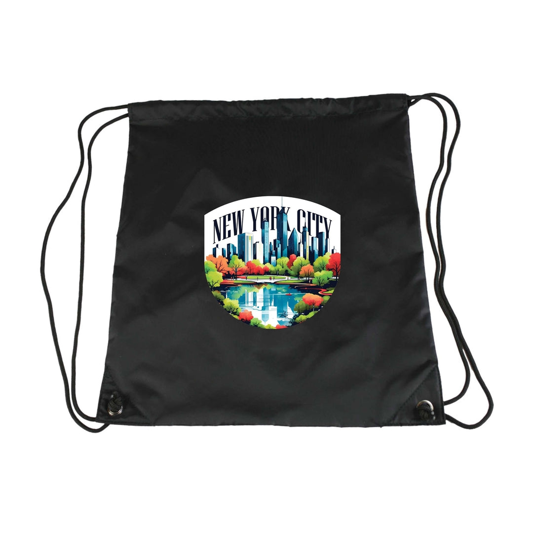 York City D Souvenir Cinch Bag with Drawstring Backpack Image 1