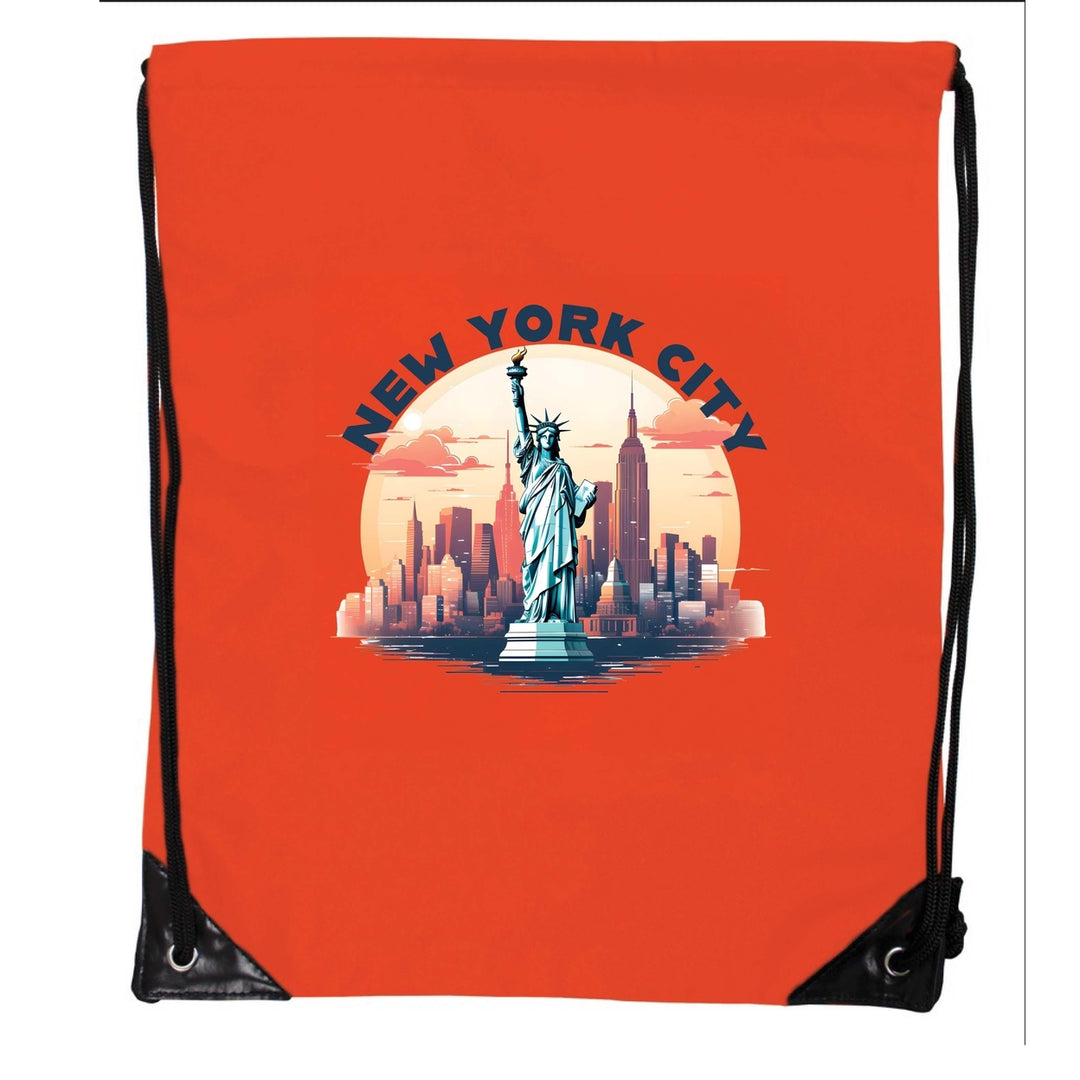 York City A Souvenir Cinch Bag with Drawstring Backpack Image 6