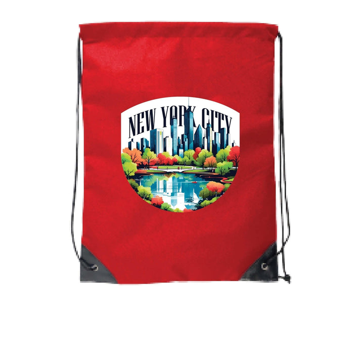 York City D Souvenir Cinch Bag with Drawstring Backpack Image 3