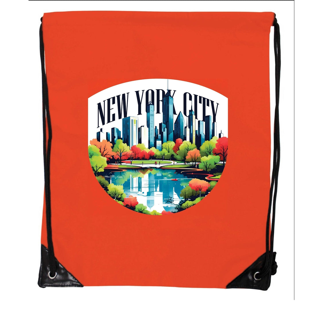 York City D Souvenir Cinch Bag with Drawstring Backpack Image 4