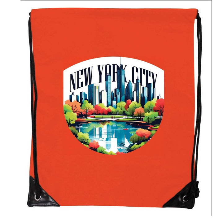 York City D Souvenir Cinch Bag with Drawstring Backpack Image 1