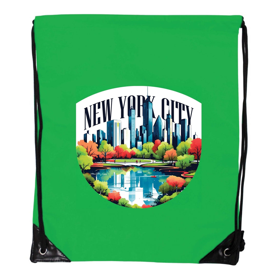 York City D Souvenir Cinch Bag with Drawstring Backpack Image 4