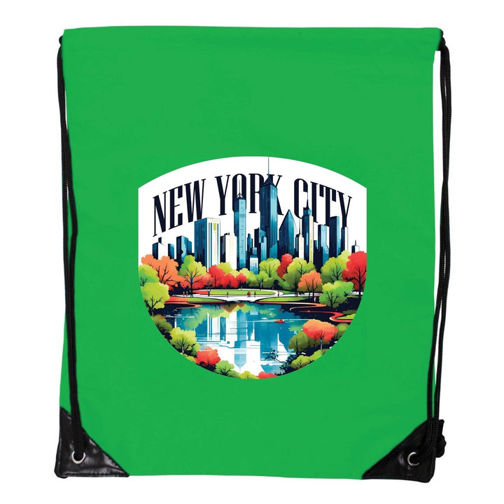 York City D Souvenir Cinch Bag with Drawstring Backpack Image 1