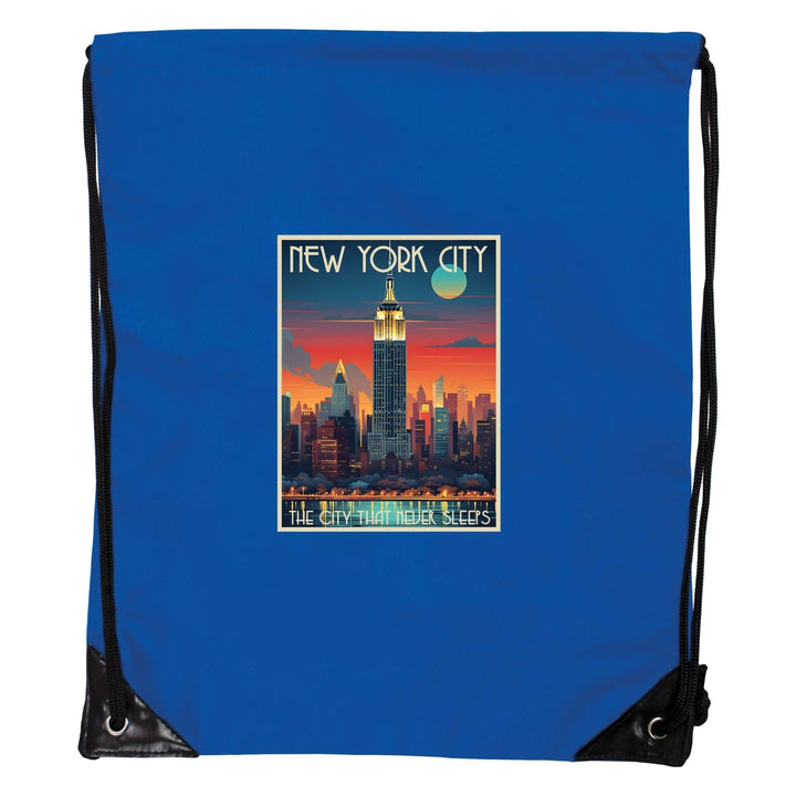 York City B Souvenir Cinch Bag with Drawstring Backpack Image 4