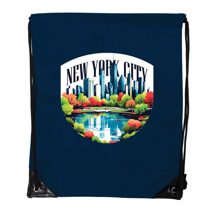 York City D Souvenir Cinch Bag with Drawstring Backpack Image 6