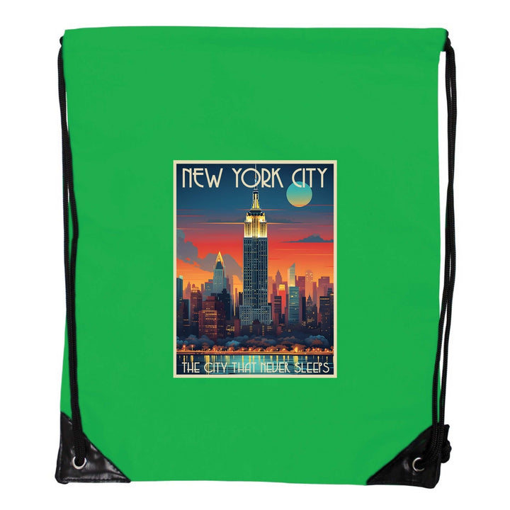 York City B Souvenir Cinch Bag with Drawstring Backpack Image 6