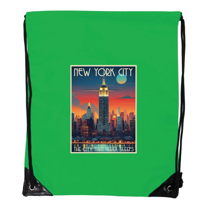 York City B Souvenir Cinch Bag with Drawstring Backpack Image 1