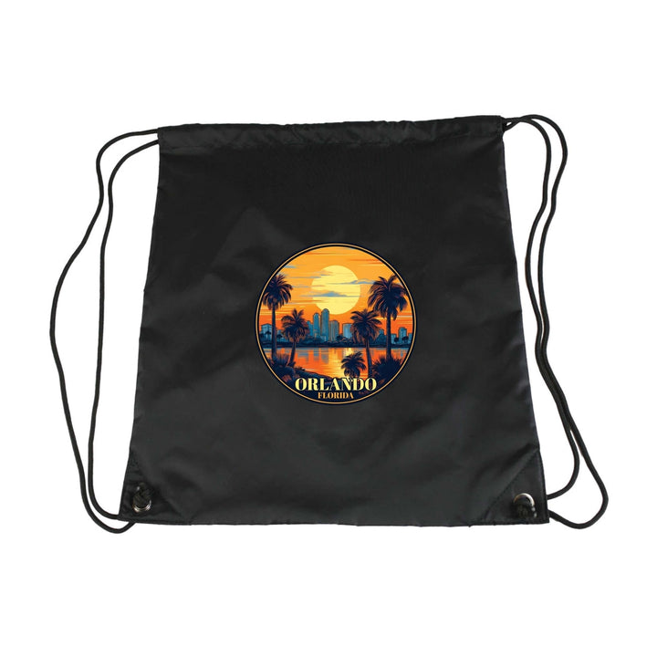 Orlando Florida B Souvenir Cinch Bag with Drawstring Backpack Image 2