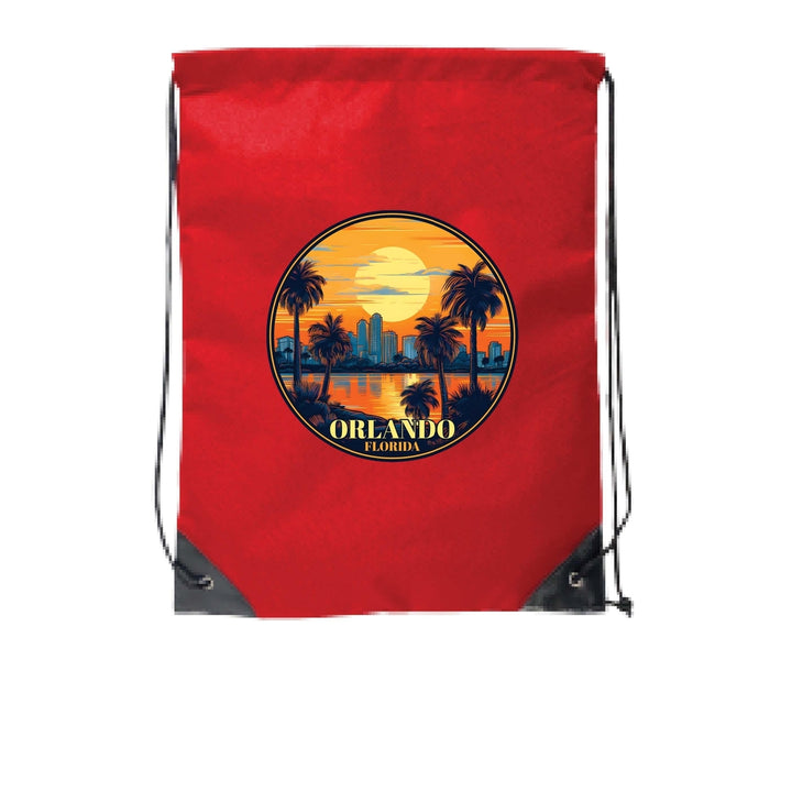 Orlando Florida B Souvenir Cinch Bag with Drawstring Backpack Image 3