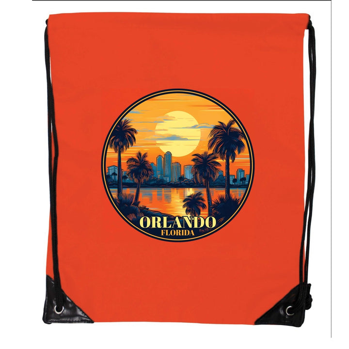 Orlando Florida B Souvenir Cinch Bag with Drawstring Backpack Image 4