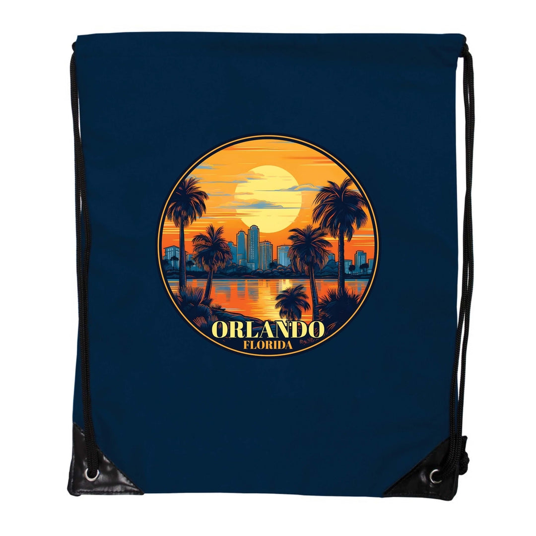 Orlando Florida B Souvenir Cinch Bag with Drawstring Backpack Image 4