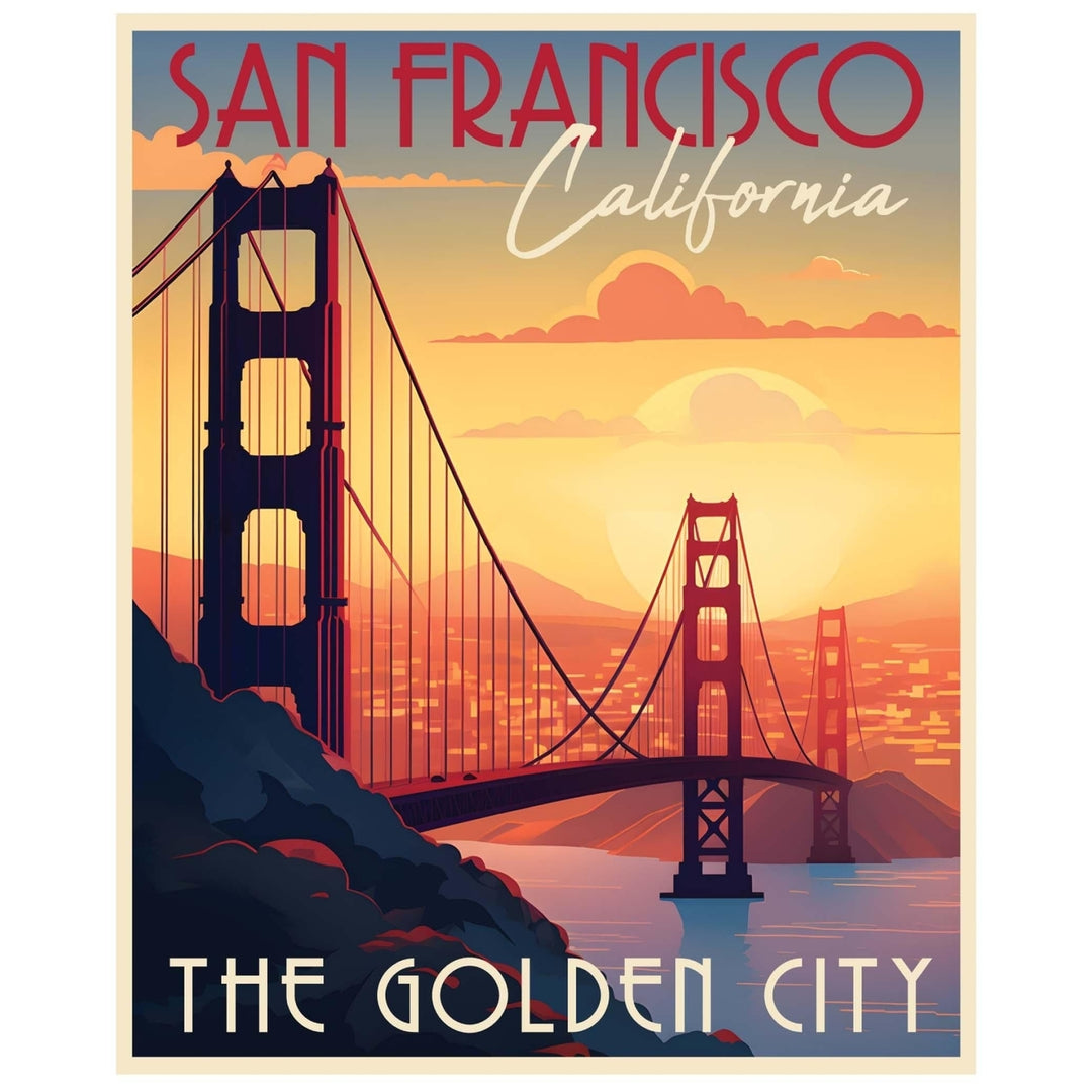 San Francisco California B Souvenir Vinyl Decal Sticker Image 1