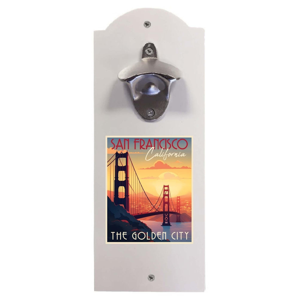 San Francisco California B Souvenir Wall mounted bottle opener Image 2