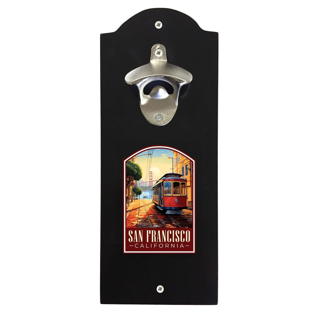 San Francisco California C Souvenir Wall mounted bottle opener Image 1