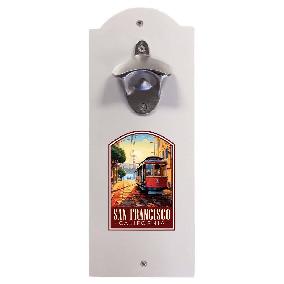 San Francisco California C Souvenir Wall mounted bottle opener Image 2