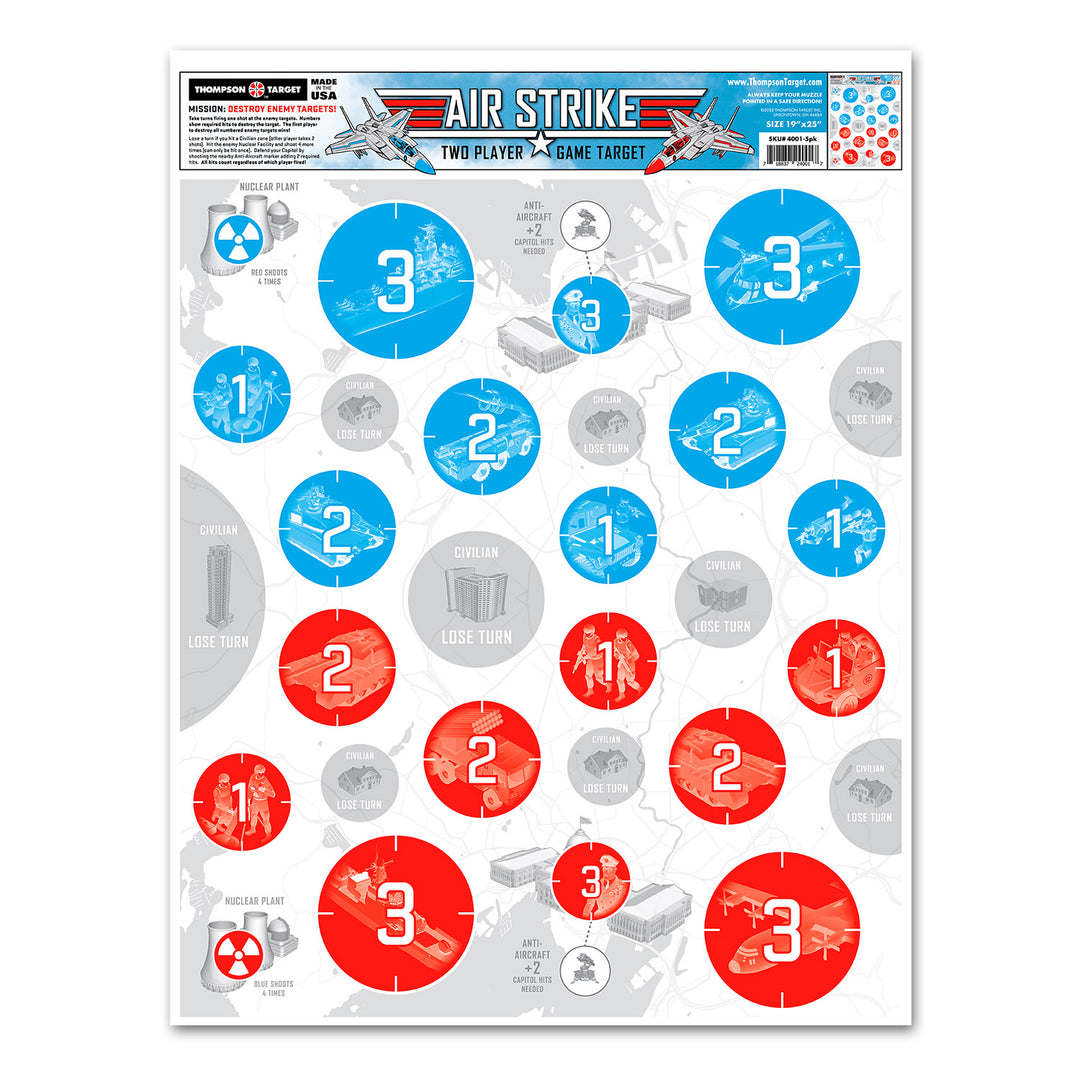 Air Strike 2 Player Shooting Game Targets - 19"x25" (20 Pack) Image 1