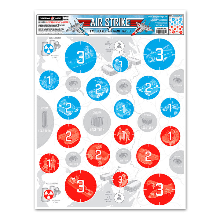 Air Strike 2 Player Shooting Game Targets - 19"x25" (20 Pack) Image 1