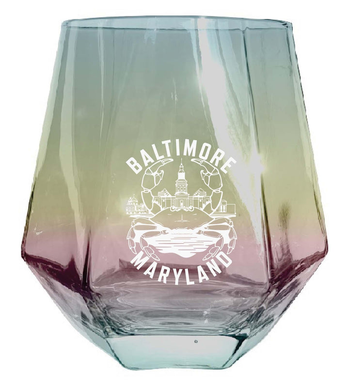 Baltimore Maryland A Souvenir Wine Glass EngravedDiamond 15 oz Image 3