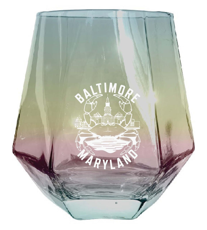 Baltimore Maryland A Souvenir Wine Glass EngravedDiamond 15 oz Image 1