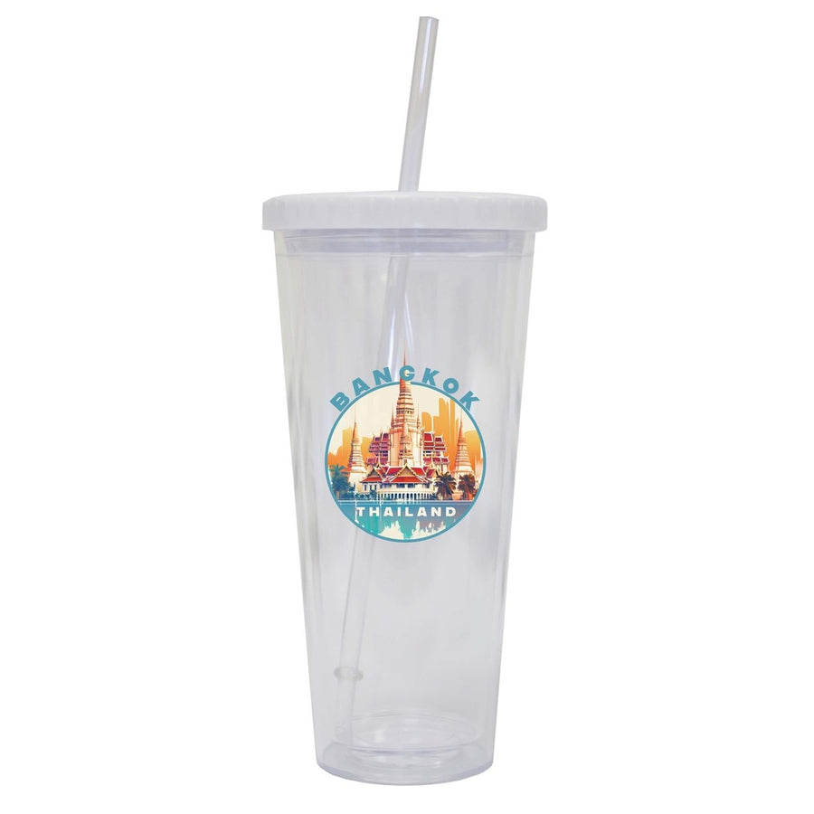 Bangkok Thailand C Souvenir 24oz Tumbler With Lid and Straw Image 1