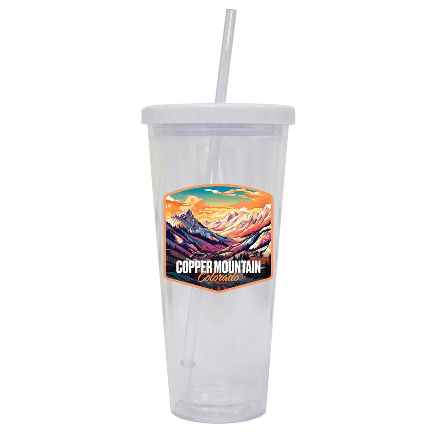 Copper Mountain A Souvenir 24oz Tumbler With Lid and Straw Image 1