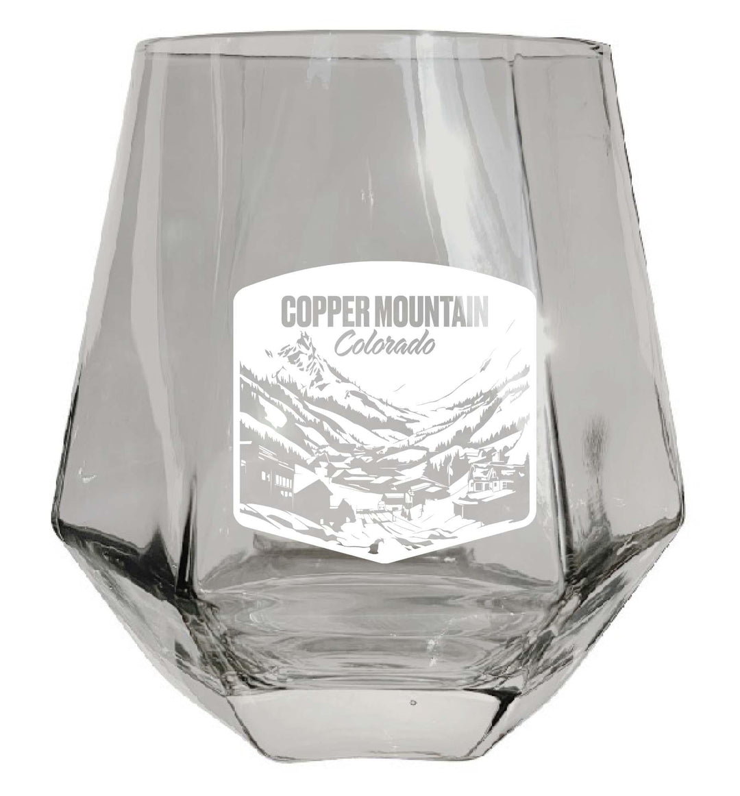 Copper Mountain Souvenir Wine Glass EngravedDiamond 15 oz Image 1