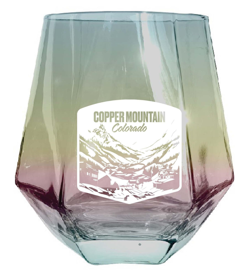 Copper Mountain Souvenir Wine Glass EngravedDiamond 15 oz Image 2