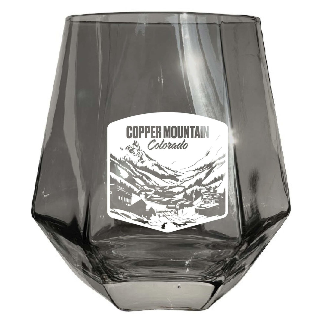 Copper Mountain Souvenir Wine Glass EngravedDiamond 15 oz Image 3