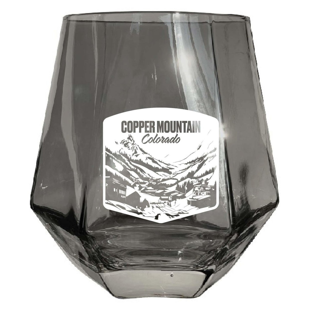 Copper Mountain Souvenir Wine Glass EngravedDiamond 15 oz Image 1