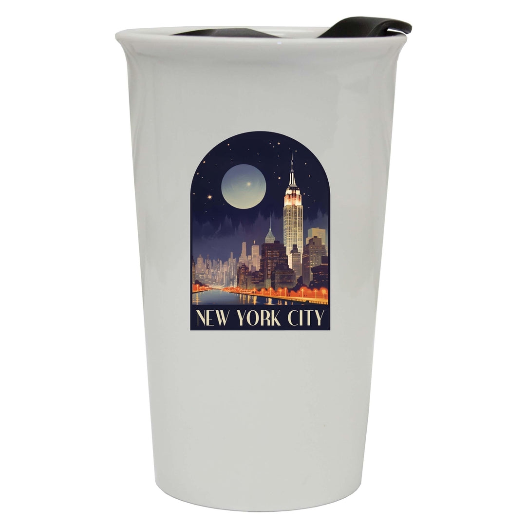 York City C Souvenir 16 oz Ceramic Double Wall Tumbler Image 1