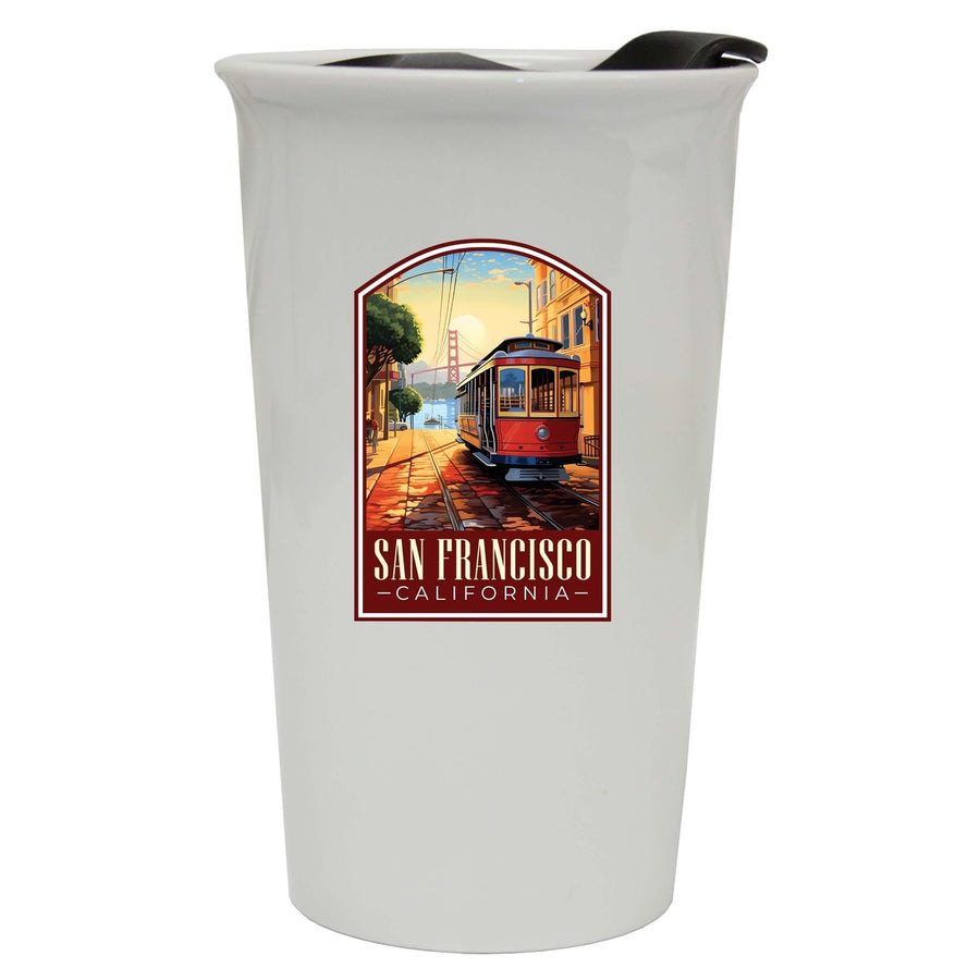 San Francisco California C Souvenir 16 oz Ceramic Double Wall Tumbler Image 1