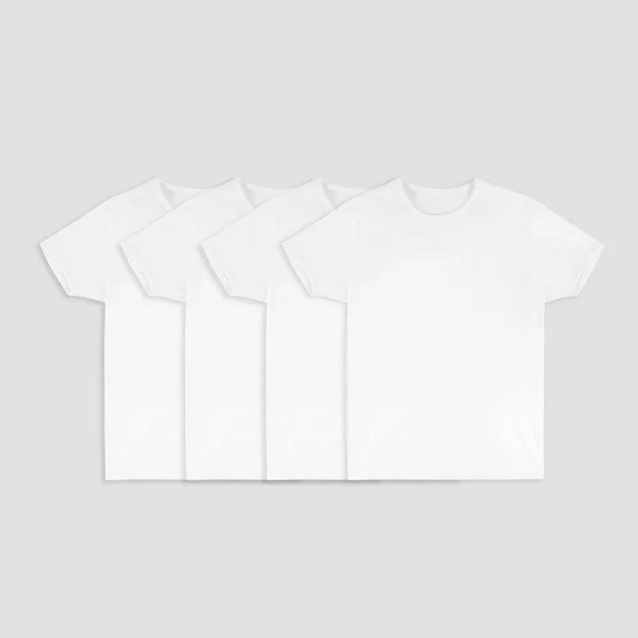 Fruit of the Loom Mens Cooling Crew T-Shirts White 4-Pack Soft Fabric Comfort Image 2