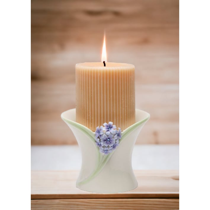 Ceramic Hyacinth Flower Candle Holder 5x5x4  Mom Image 1