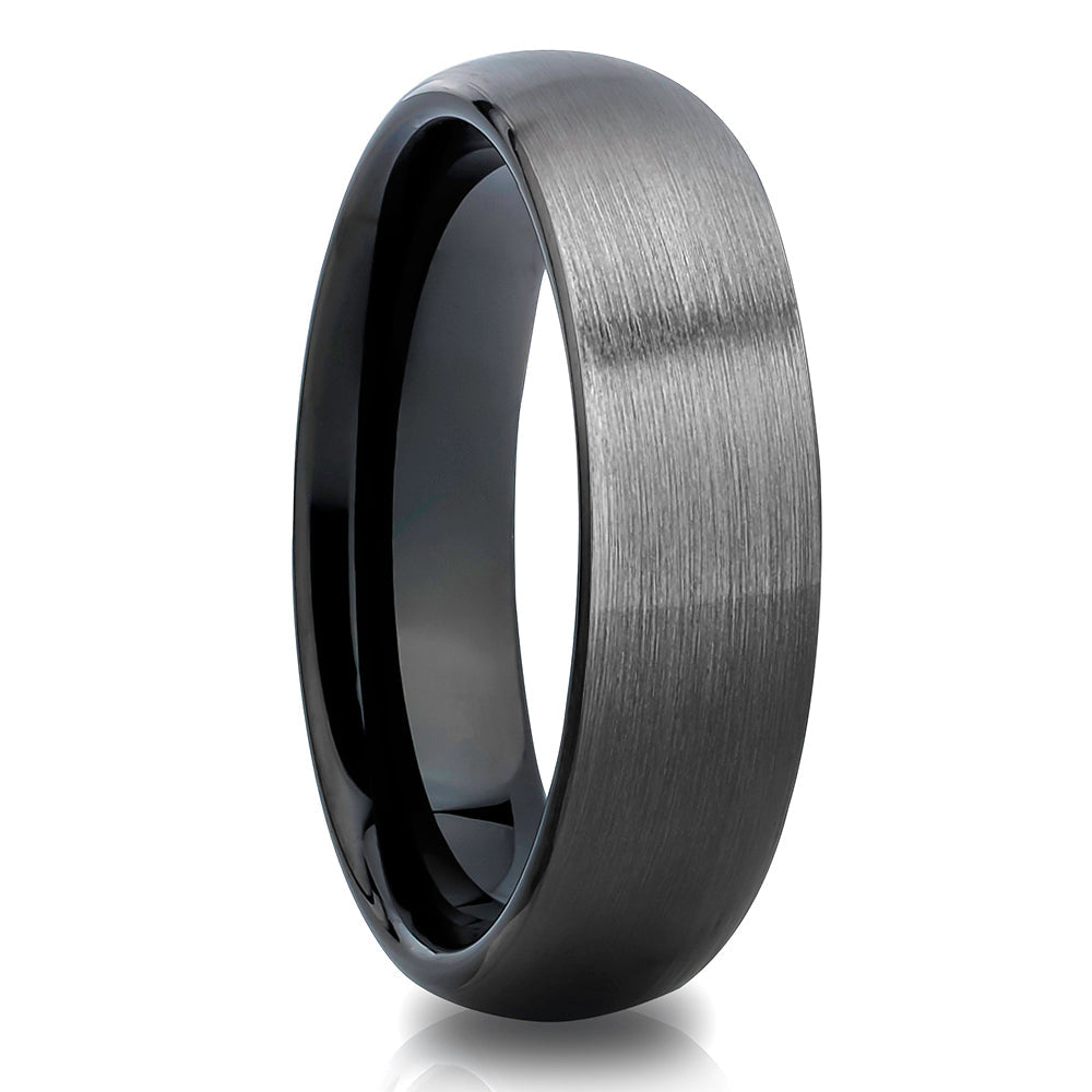 6mm Wedding Ring Gunmetal Tungsten Ring Tungsten Carbide Ring Gunmetal Image 1