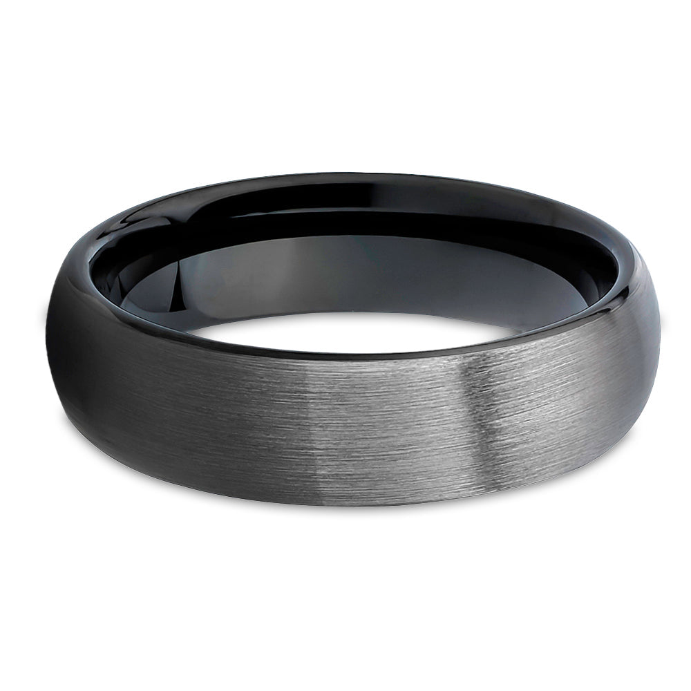 6mm Wedding Ring Gunmetal Tungsten Ring Tungsten Carbide Ring Gunmetal Image 2