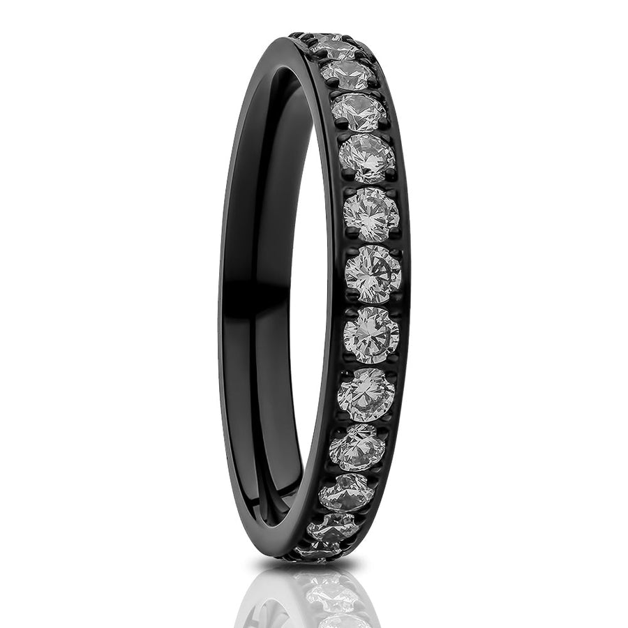 3mm Eternity Wedding Ring CZ Wedding Ring Stackable Ring Image 1