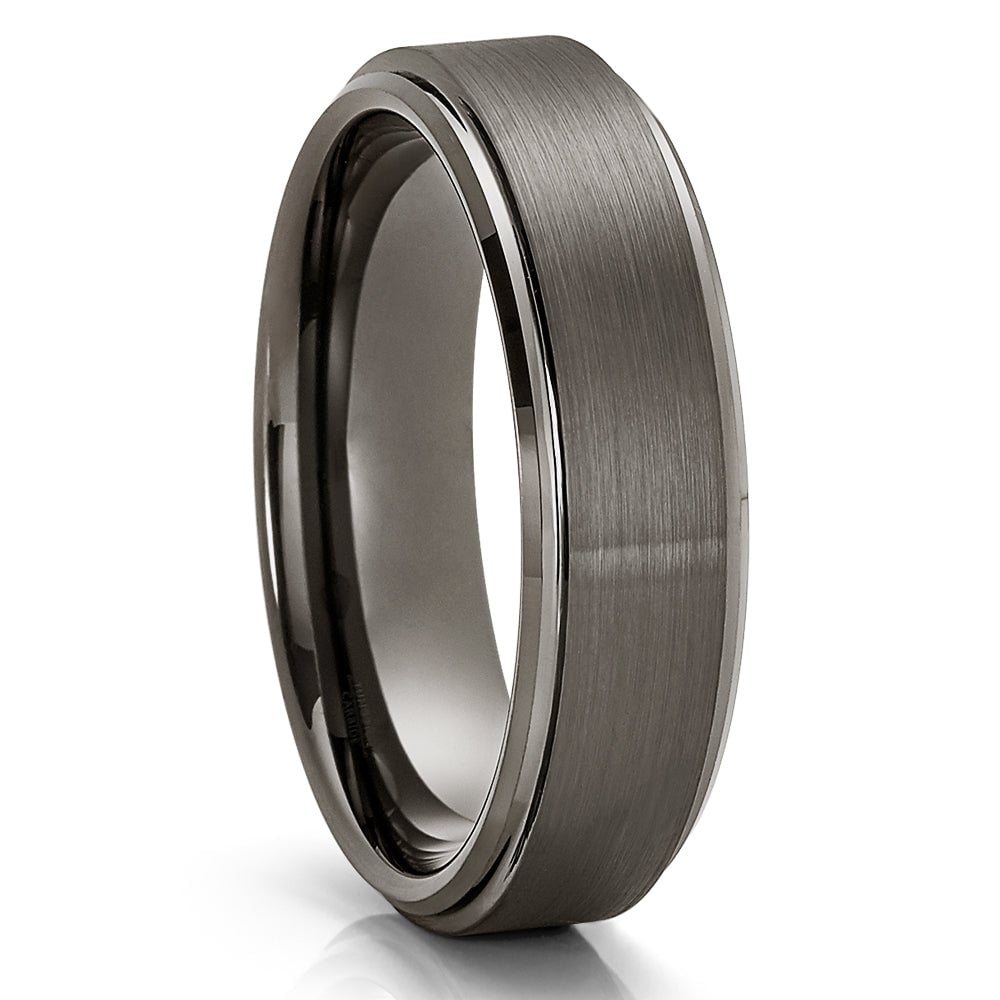 Gunmetal Tungsten Carbide Wedding Ring 6mm Comfort Fit Cobalt Free Sizes 5-12.5 Image 4