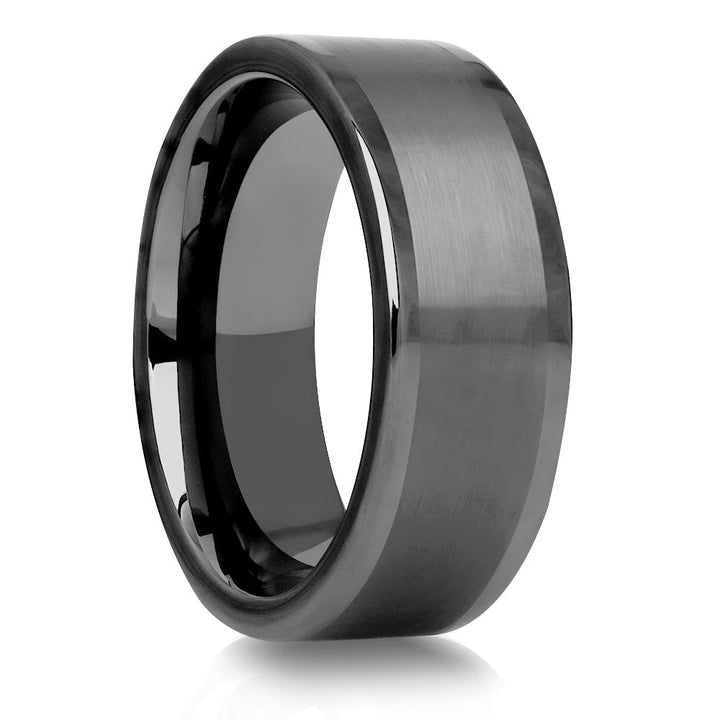 Gunmetal Tungsten Wedding Ring 8mm Brush Finish Anniversary Engagement Band Image 4