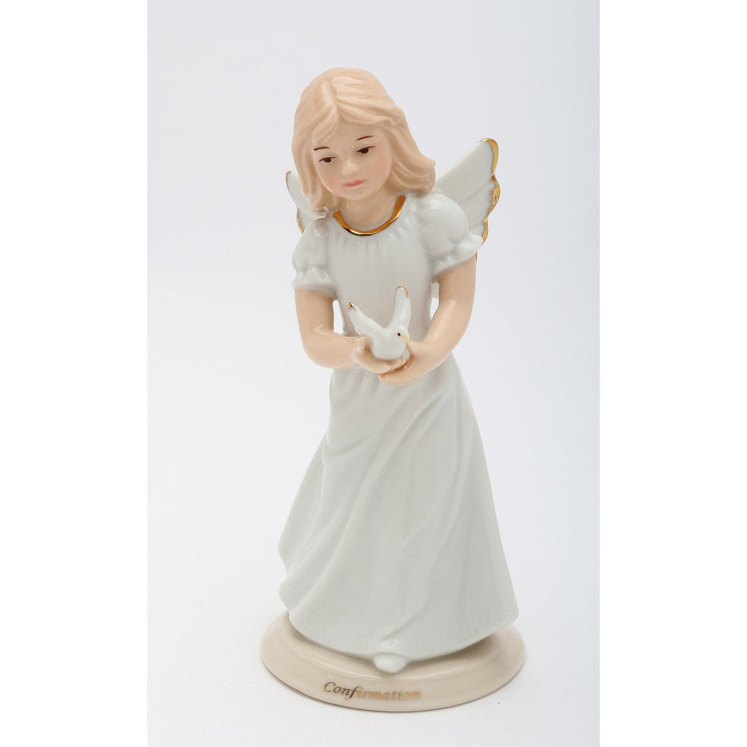 Ceramic Confirmation Angel Figurine 5.6in Baptism Image 3