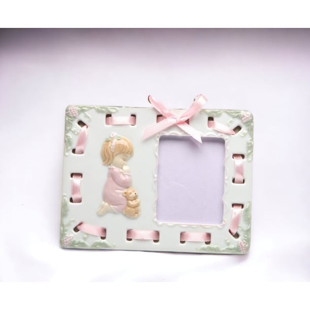 Ceramic Praying Girl Picture FrameReligious DcorReligious GiftChurch Dcor, Image 2