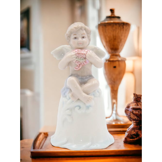 Ceramic Cherub Angel Mini BellReligious DcorReligious GiftChurch Dcor, Image 1